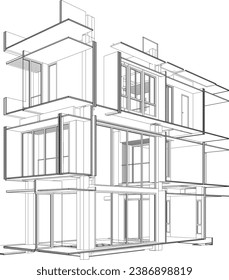 3D illustration of residential project