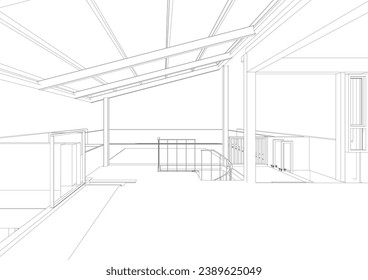 3D illustration of residential project