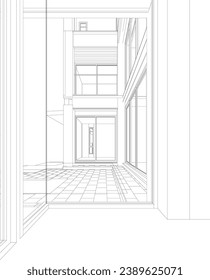 3D illustration of residential project