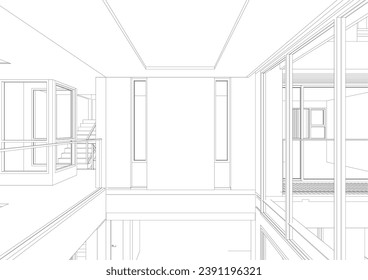 3D illustration of residential project