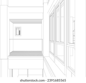 3D illustration of residential project