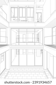 3D illustration of residential project