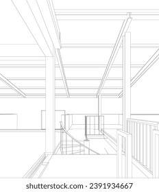 3D illustration of residential project