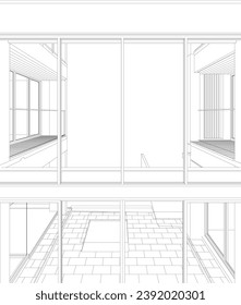 3D illustration of residential project
