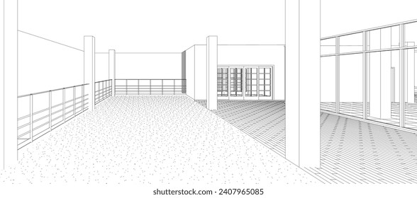 3D illustration of residential project