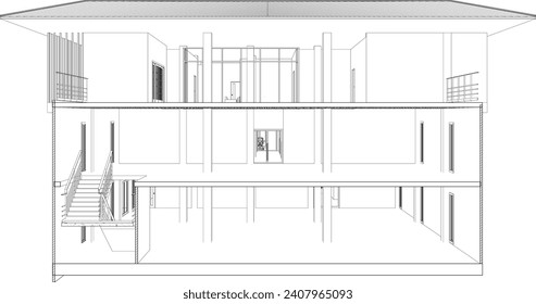 3D illustration of residential project