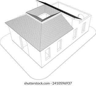 3D illustration of residential project