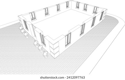 Ilustración 3D del proyecto residencial