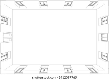 3D illustration of residential project