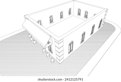 3D illustration of residential project