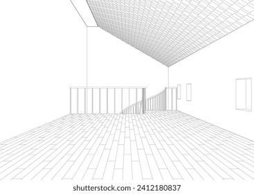 3D illustration of residential project