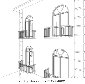 3D illustration of residential project