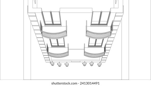 3D illustration of residential project