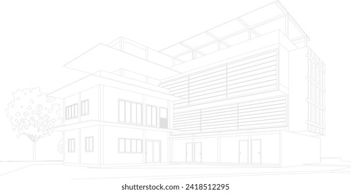 Ilustración 3D del proyecto residencial