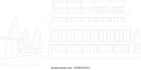 3D illustration of residential project
