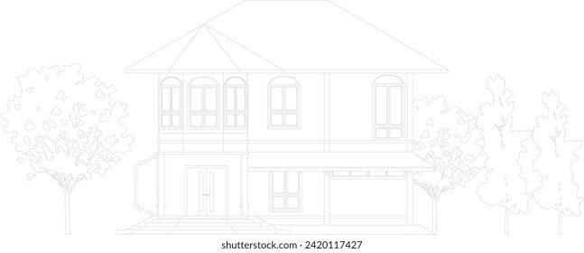 3D illustration of residential project
