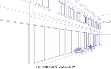3D illustration of residential project