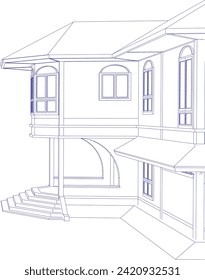 3D illustration of residential project