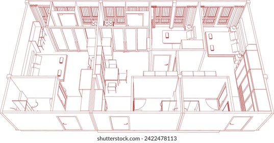 3D illustration of residential project