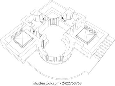 3D-Illustration von Wohnprojekten