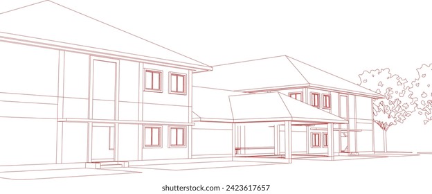 Ilustración 3D del proyecto residencial