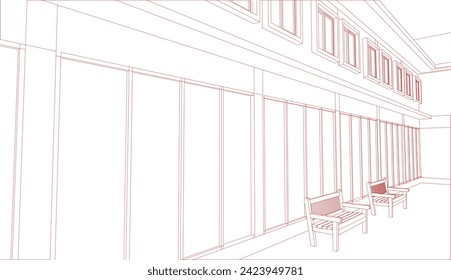 3D illustration of residential project
