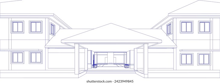 3D-Illustration von Wohnprojekten