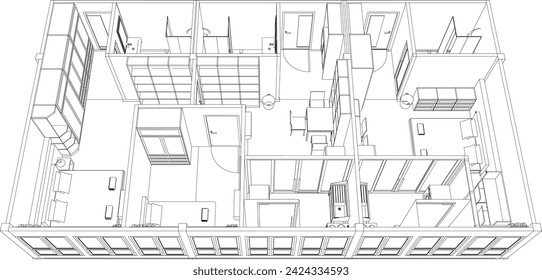 3D illustration of residential project