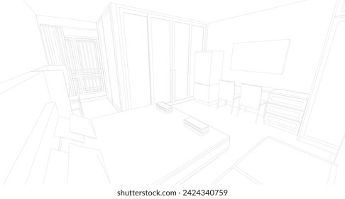 3D illustration of residential project
