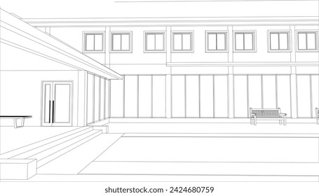 3D illustration of residential project