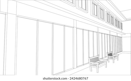 3D illustration of residential project