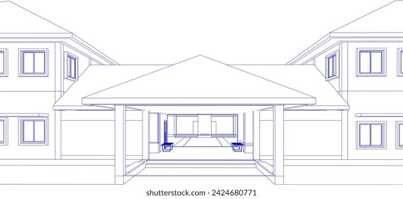 3D illustration of residential project