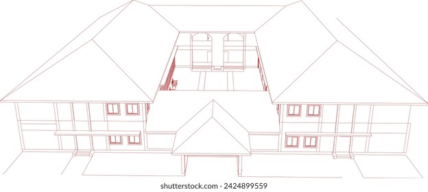 3D illustration of residential project