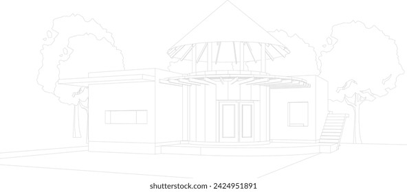 3D illustration of residential project