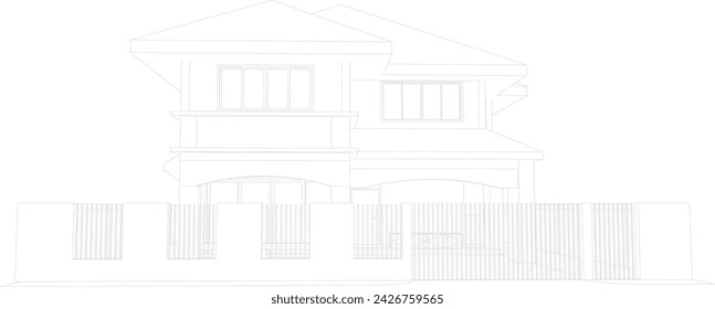 3D illustration of residential project