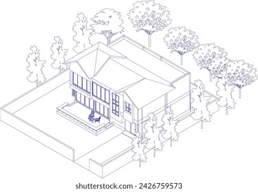 3D illustration of residential project