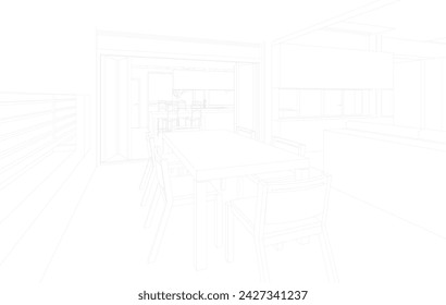 3D illustration of residential project