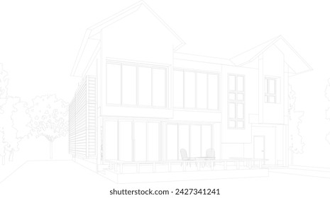 3D illustration of residential project