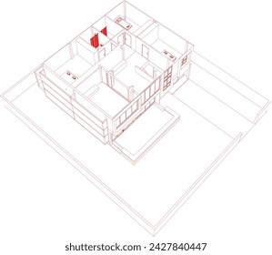 3D illustration of residential project