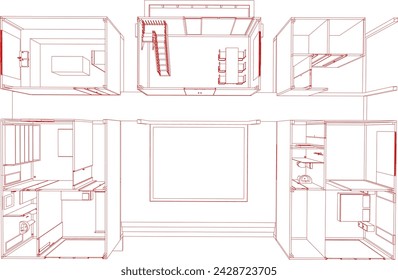 3D illustration of residential project