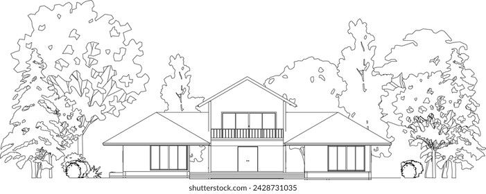 3D illustration of residential project