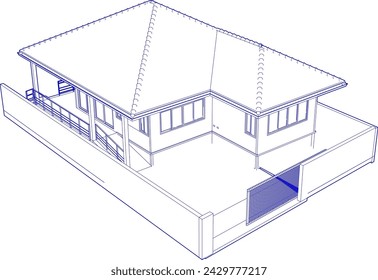 3D illustration of residential project