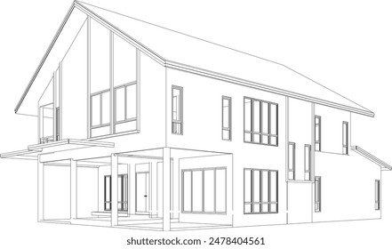 3D illustration of residential project