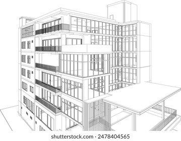 Ilustración 3D del proyecto residencial