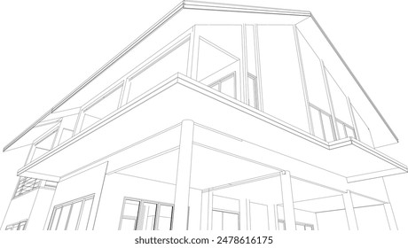 3D illustration of residential project