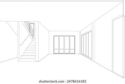3D illustration of residential project