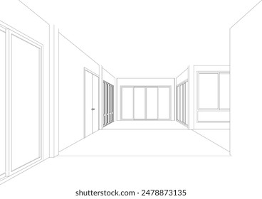3D illustration of residential project