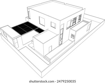 3D illustration of residential project