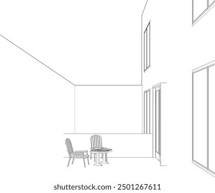 3D illustration of residential project