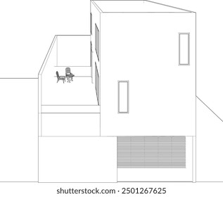 3D illustration of residential project